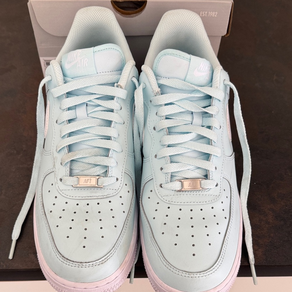 Nike Air Force 1 '07 Glacier Blue. Men’s size 10.5